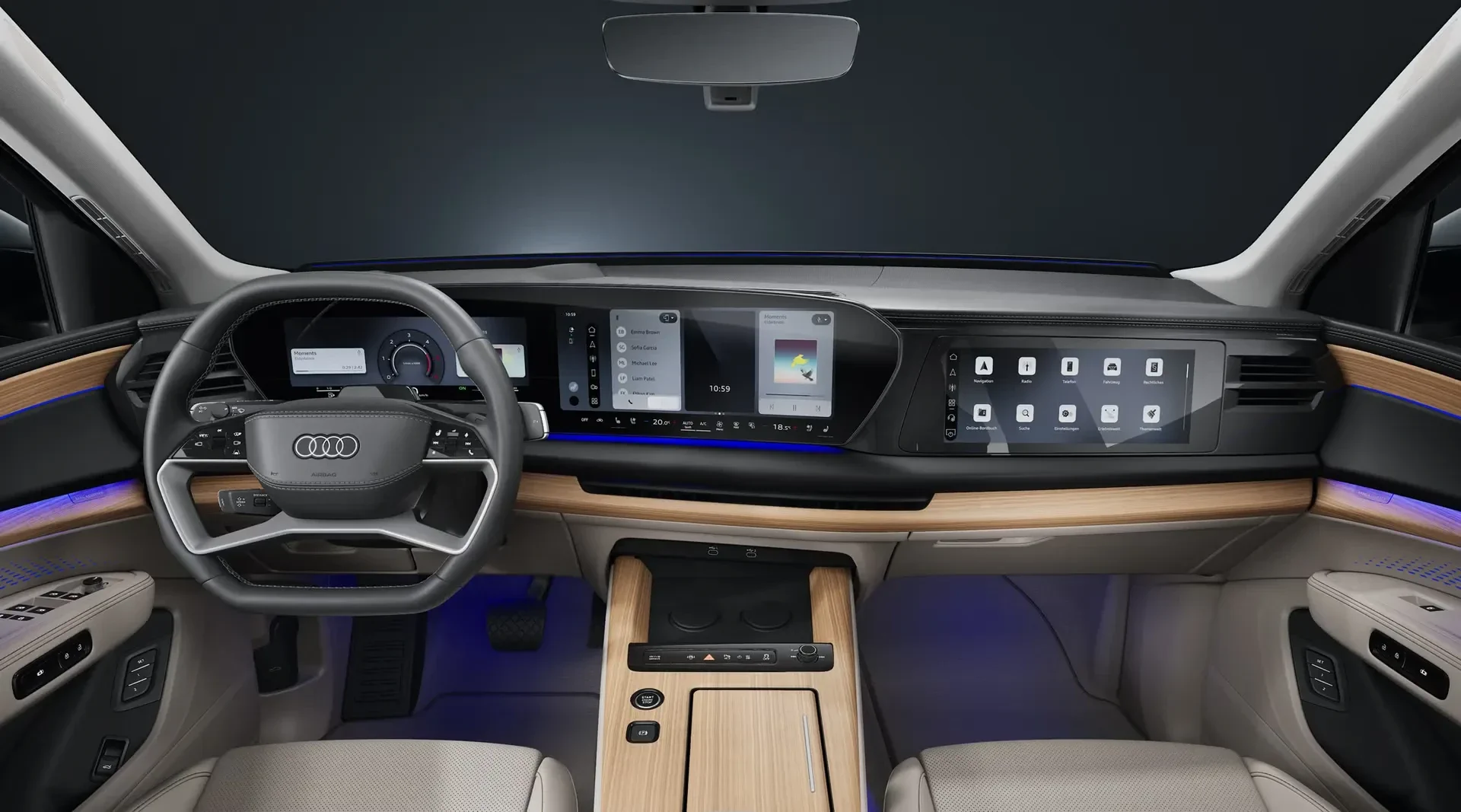 Nové Audi Q7 (2026) - MMI Panoramadisplay s technologií OLED
